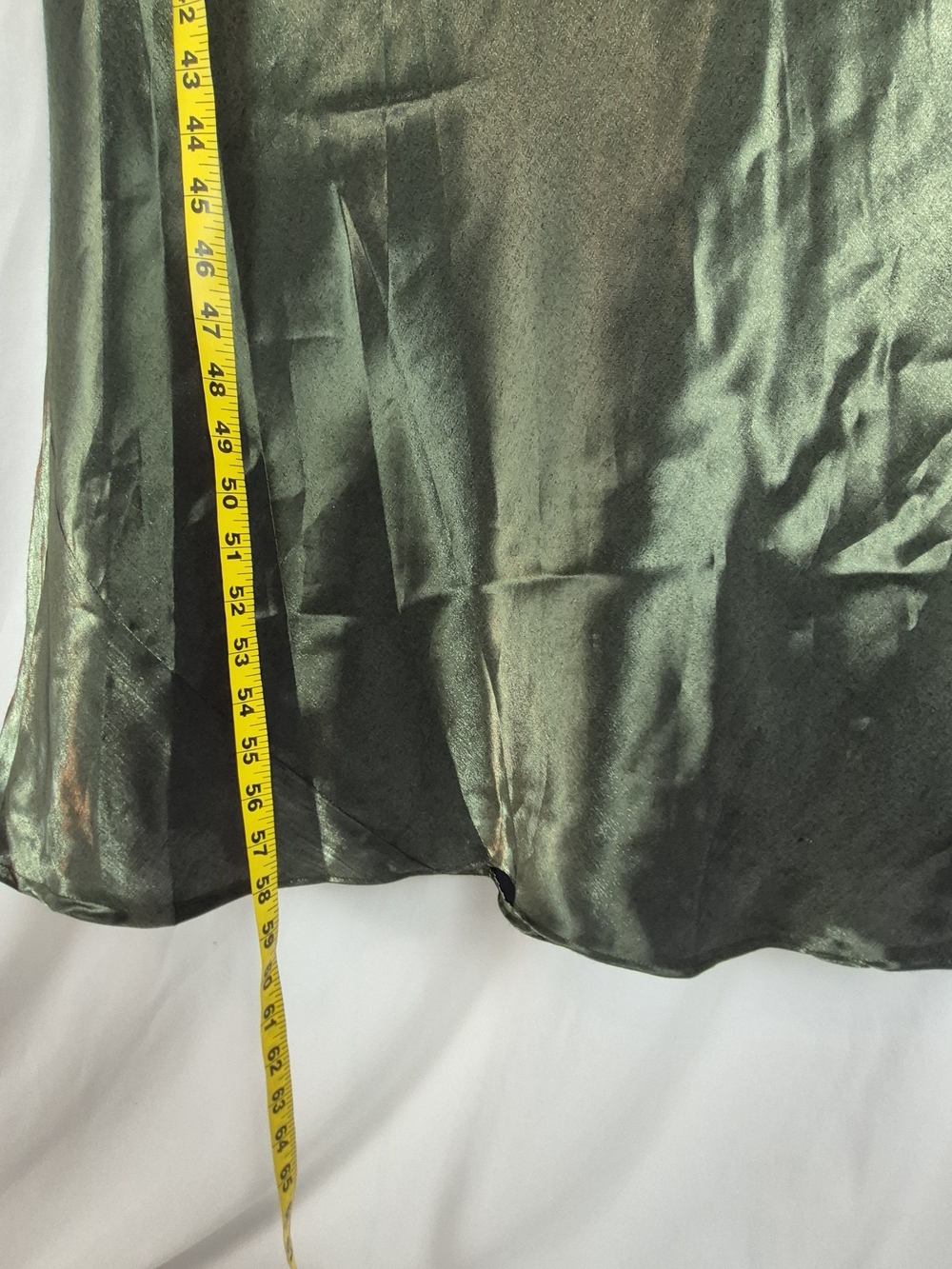 Alex Evenings Y2K Metallic Green Satin Gown w/ Matching Jacket - Vtg 14 / Mod 10 - Picture 13 of 16